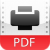 Icon for PDF and print function